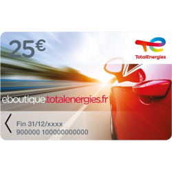 Carte cadeau carburant Jubileo TotalEnergies 25€