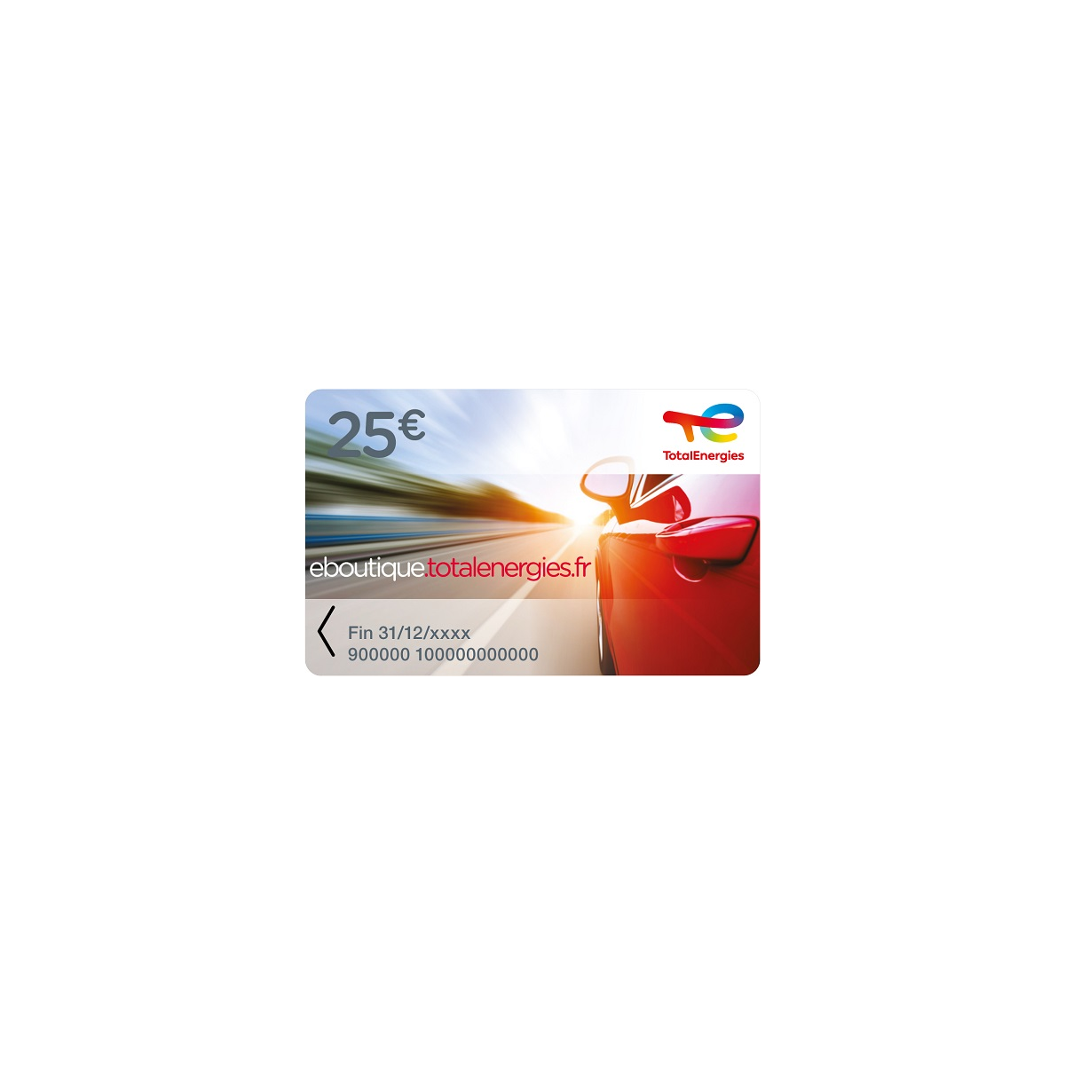 Carte cadeau carburant Jubileo TotalEnergies 25€