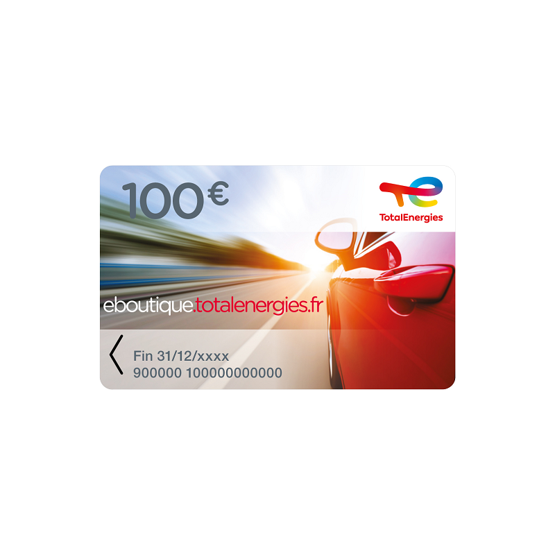 Carte cadeau carburant Jubileo TotalEnergies 100€