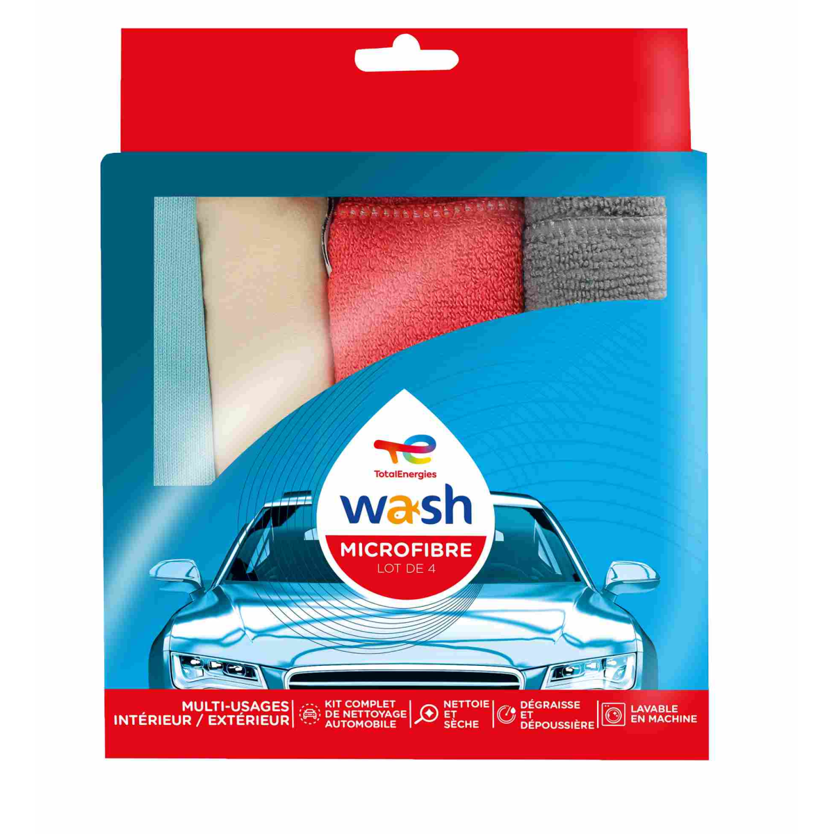 Lot de 4 microfibres Wash