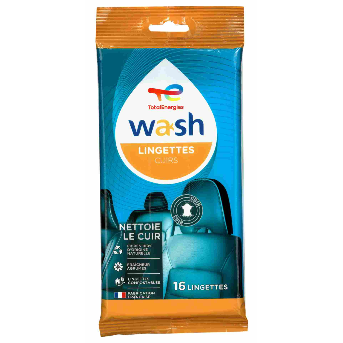 Lingettes nettoyantes pour le cuir WASH