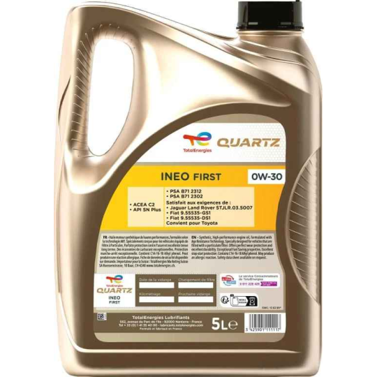Huile moteur Quartz Ineo First 0W-30 5L