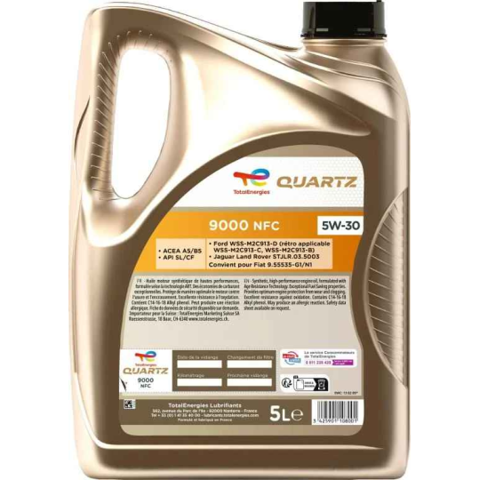 Huile moteur Quartz 9000 NFC 5W-30 5L