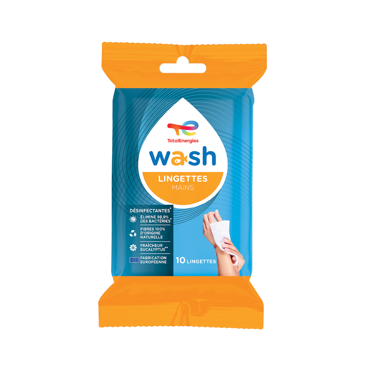 Lingettes mains désinfectantes WASH