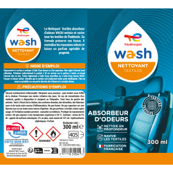 Nettoyant textile voiture 300ml WASH