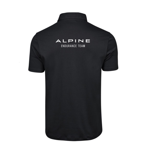 Polo Officiel Alpine x Elf Noir 2026 | Supima® Alpine Endurance Team