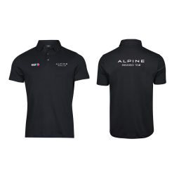 Polo Officiel Alpine x Elf Noir 2026 | Supima® Alpine Endurance Team