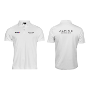Polo Officiel Alpine x Elf Blanc 2026 | Supima® Alpine Endurance Team