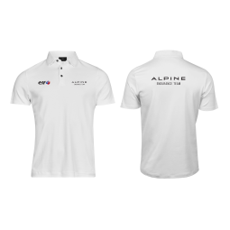 Polo Officiel Alpine x Elf Blanc 2026 | Supima® Alpine Endurance Team