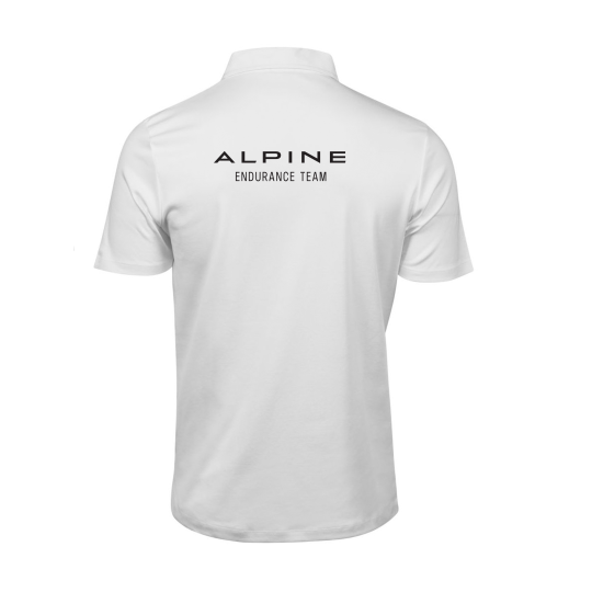 Polo Officiel Alpine x Elf Blanc 2026 | Supima® Alpine Endurance Team