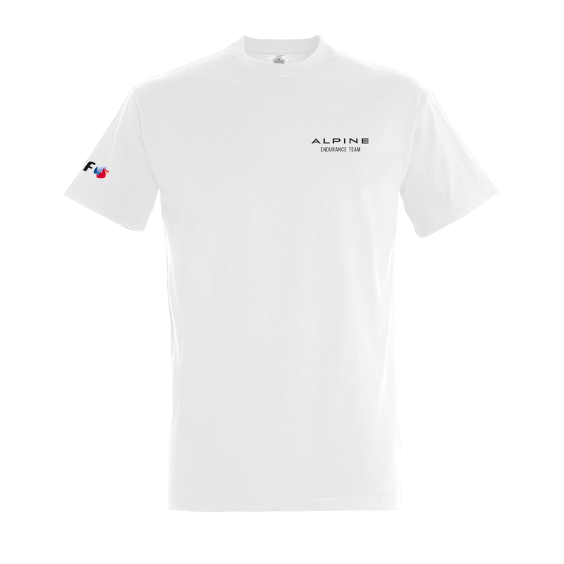 T-shirt Blanc Officiel Alpine x Elf 2026 | 100% Coton Alpine Endurance Team