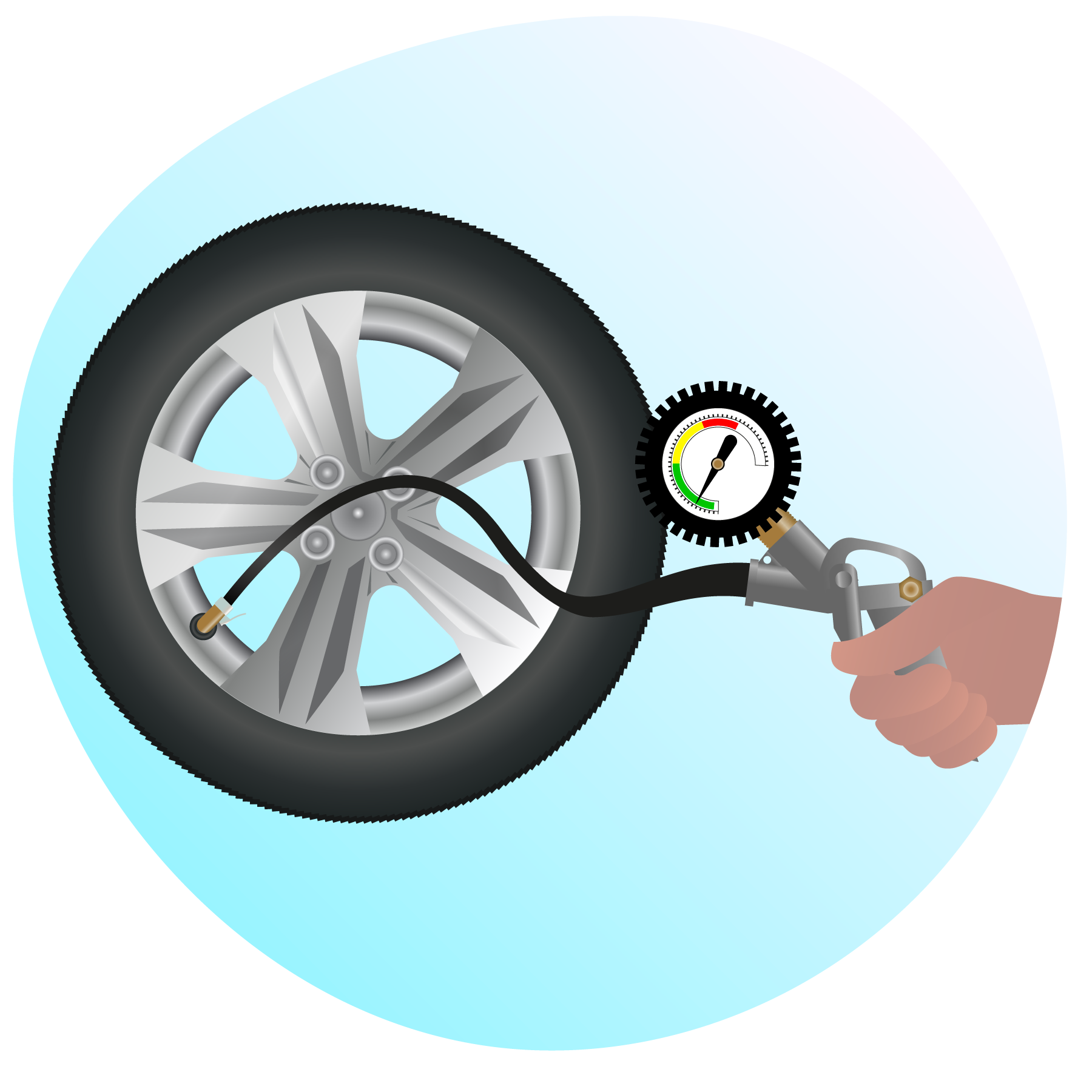 Vérification de la pression des pneus